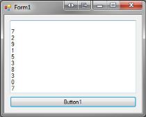 A form showing random numbers