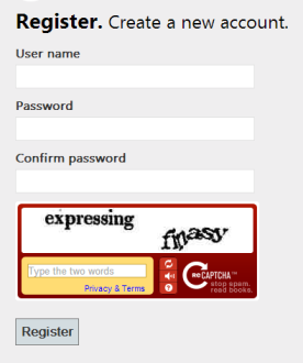 Complete registration form