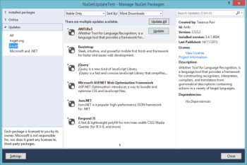 NuGet Updates